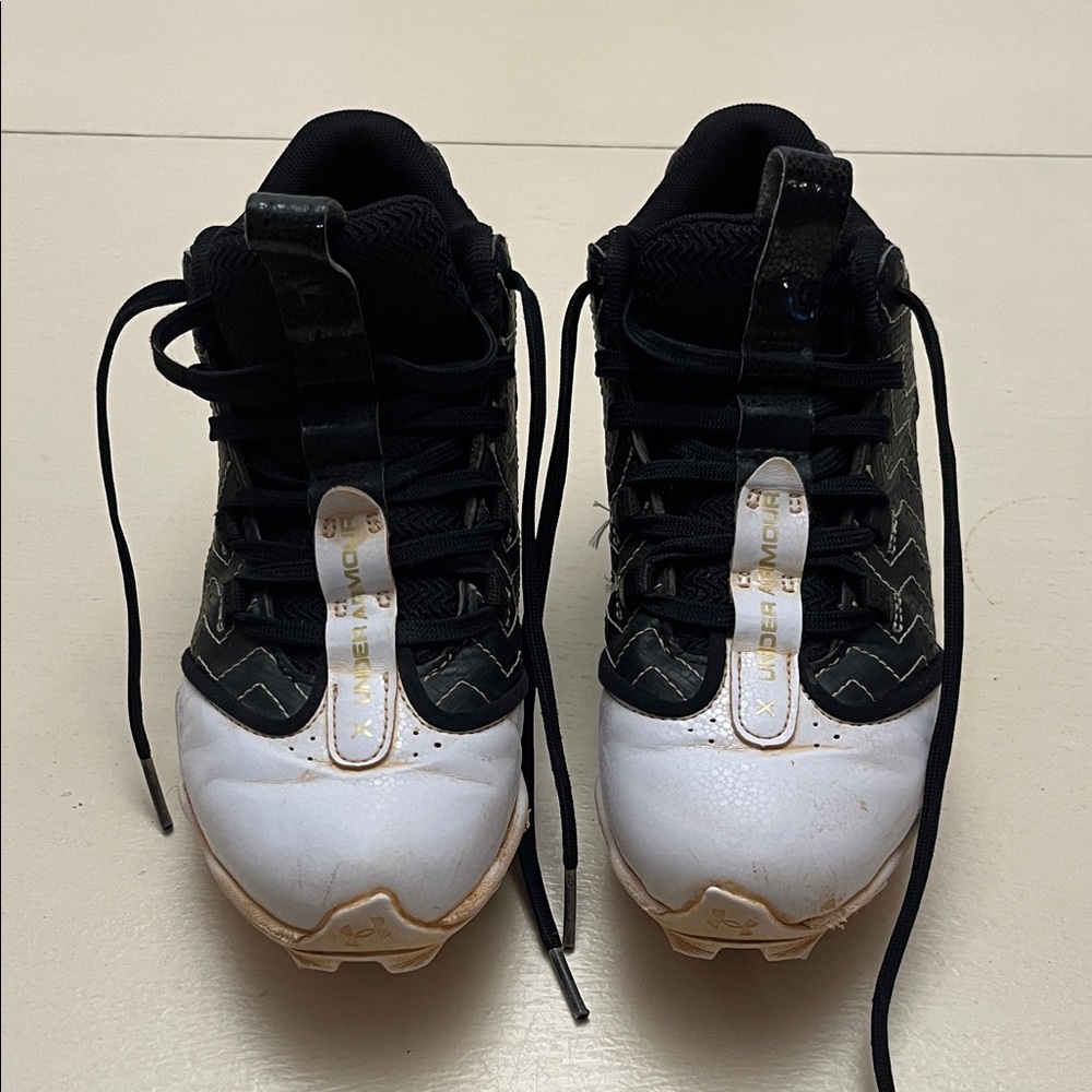 Black and White Cleats by Under Armour